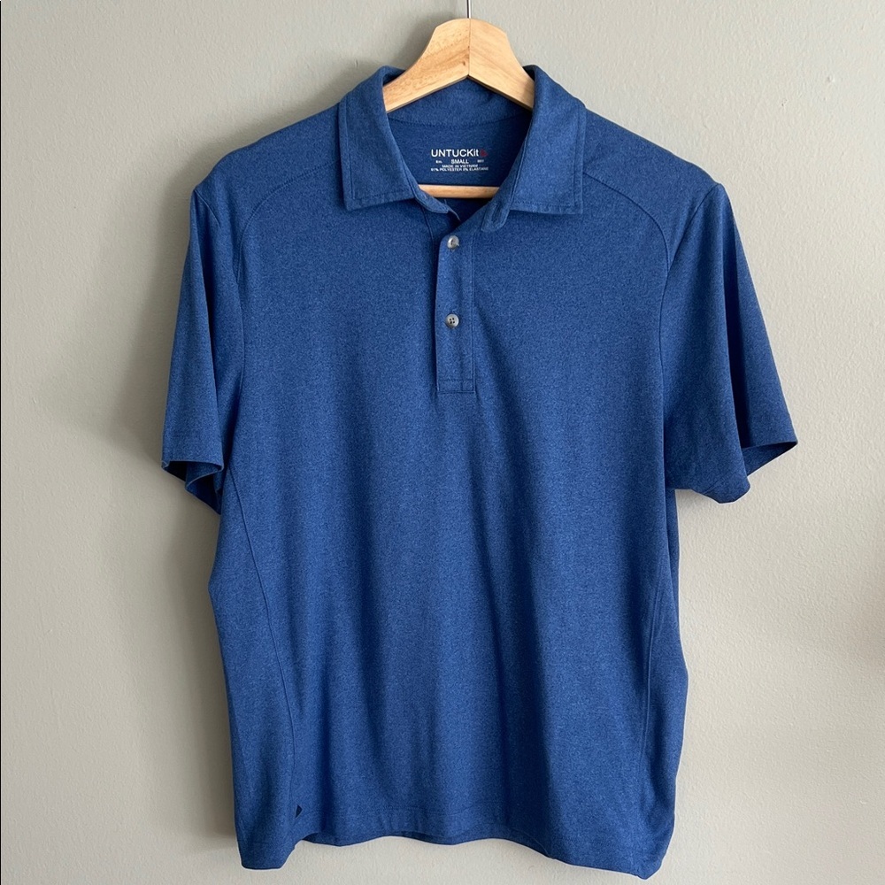 UNTUCKit Men's Blue Polo Shirt Small
